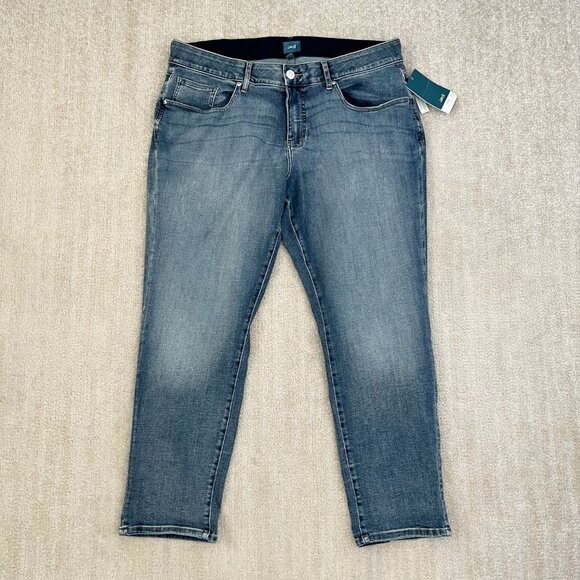 NWT Jag Jeans Carter Mid Rise Girlfriend Blue Jeans 20W - Picture 1 of 12